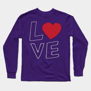 Love Heart Design Long Sleeve T-Shirt